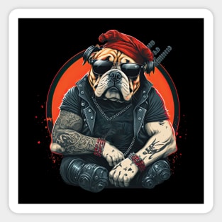 Bulldog Rocker Sticker